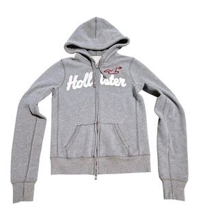 Hollister Heather Gray Hoodie with Logo